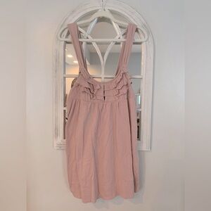 Free People Beach- Pink Sleeveless Ruffle Dress